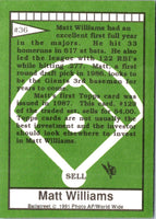 1991 Ballstreet Matt Williams #36