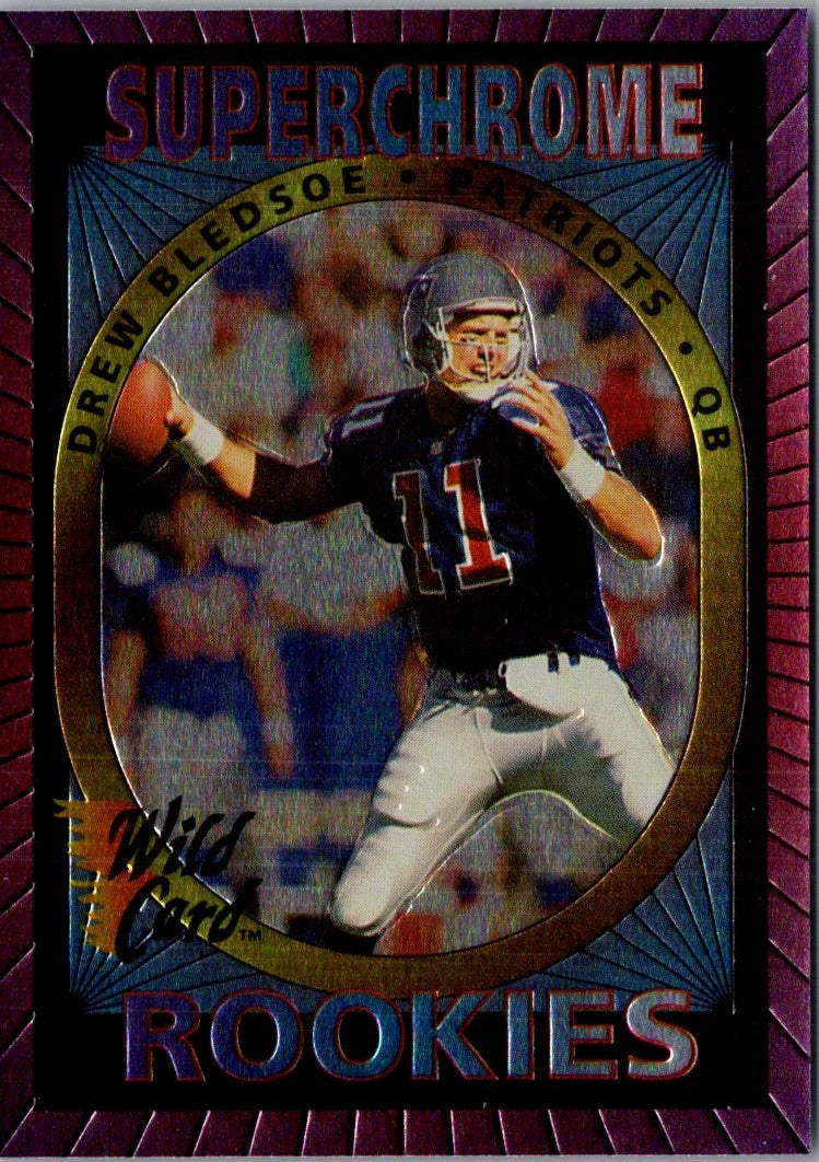 1993 Wild Card Superchrome Rookies Drew Bledsoe