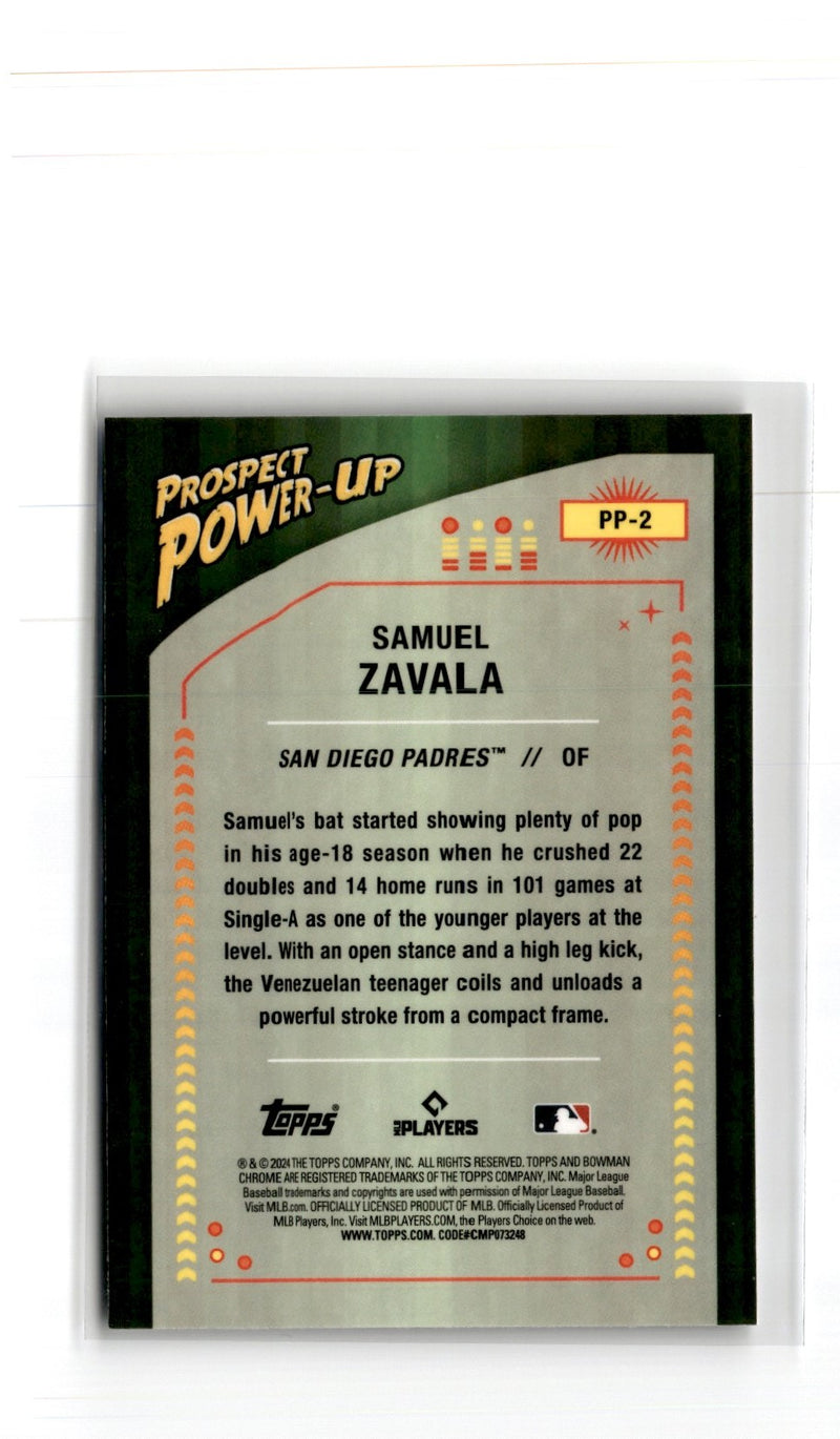 2024 Bowman Chrome Prospects Power Up Samuel Zavala