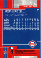 2002 Bowman's Best Jeremy Giambi #7