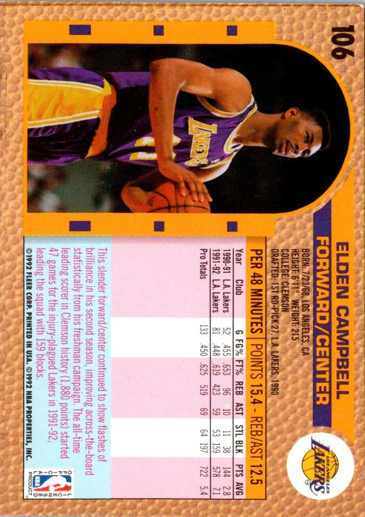 1992 Fleer Elden Campbell