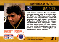 1990 Pro Set FACT Cincinnati Brad Edelman #211