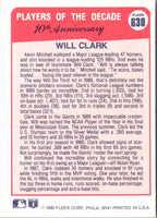 1990 Fleer Will Clark #630A