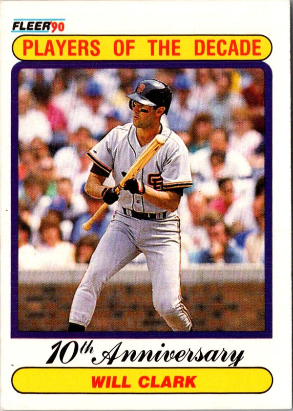 1990 Fleer Will Clark #630A