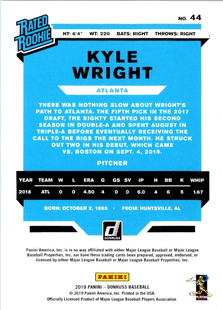 2019 Donruss Kyle Wright