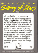 1993 Triple Play Gallery of Stars Greg Maddux