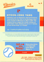 2021 Panini Chronicles Classics Hyeon-Jong Yang #4 Rookie