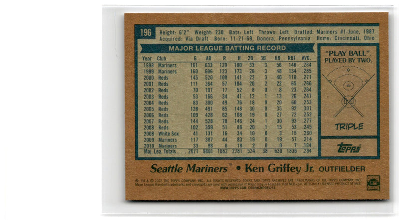 2022 Topps Archives Ken Griffey Jr.