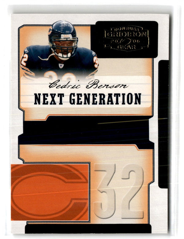 2006 Donruss Gridiron Gear Next Generation Red Cedric Benson #NG-4