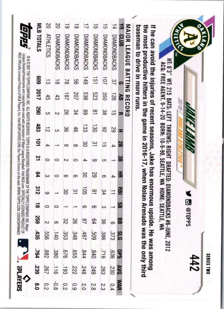 2021 Topps Jake Lamb