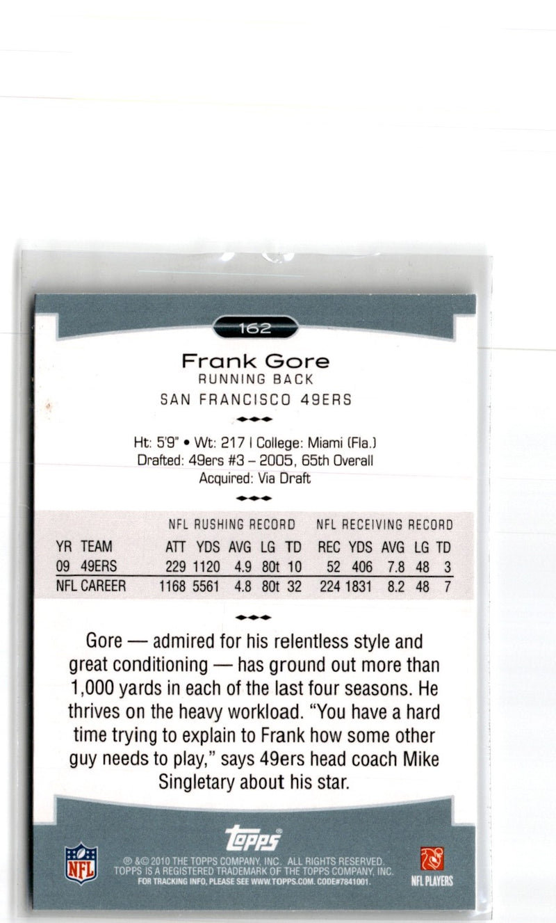 2010 Topps Platinum Frank Gore