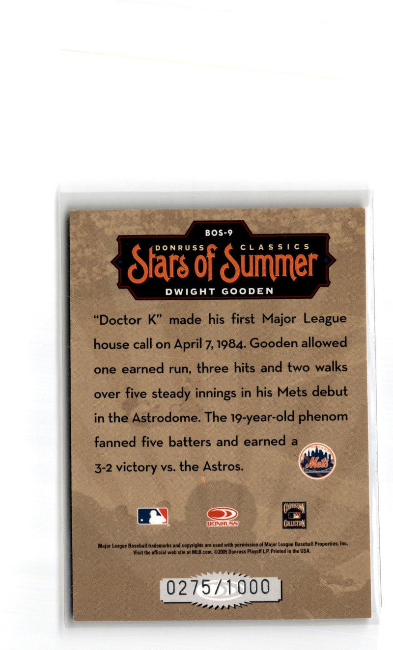 2005 Donruss Classics Stars of Summer Dwight Gooden