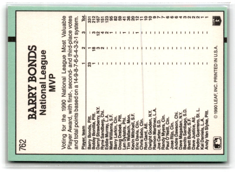 1991 Donruss Barry Bonds