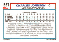 1992 Topps Traded Gold Charles Johnson #56T