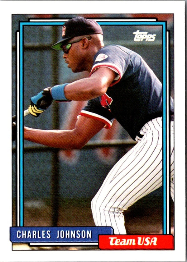 1992 Topps Traded Gold Charles Johnson #56T