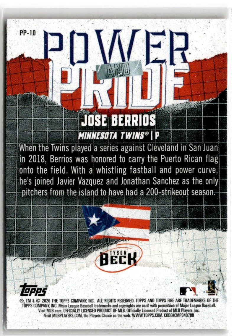 2020 Topps Jose Berrios