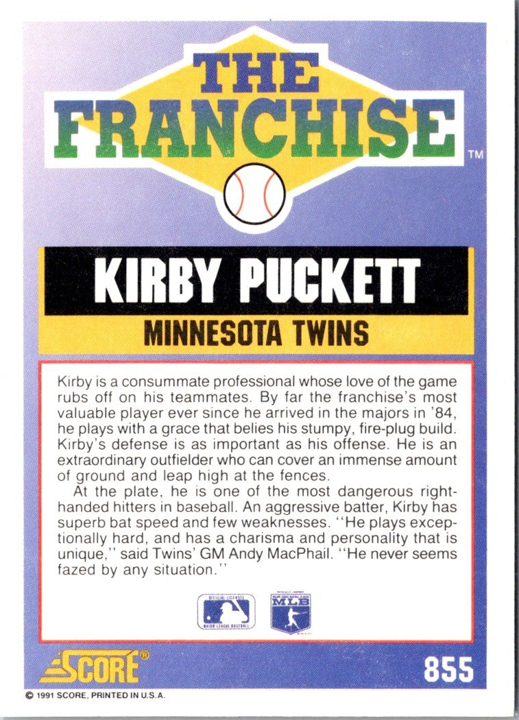 1991 Score Kirby Puckett