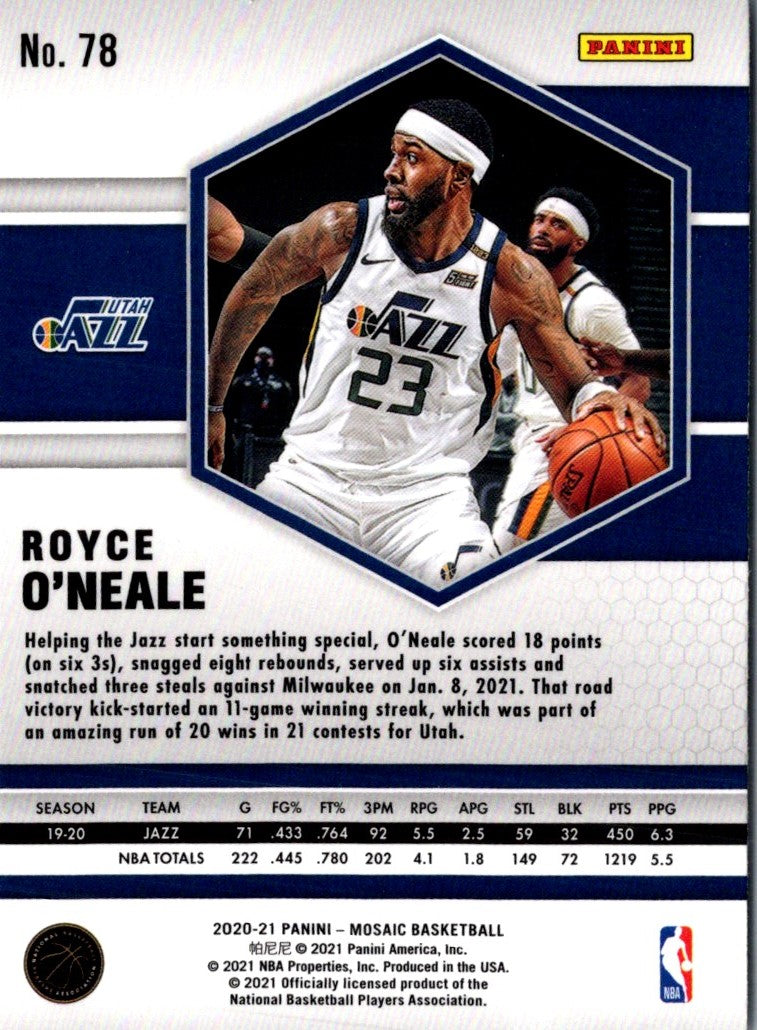 2020 Panini Mosaic Royce O'Neale