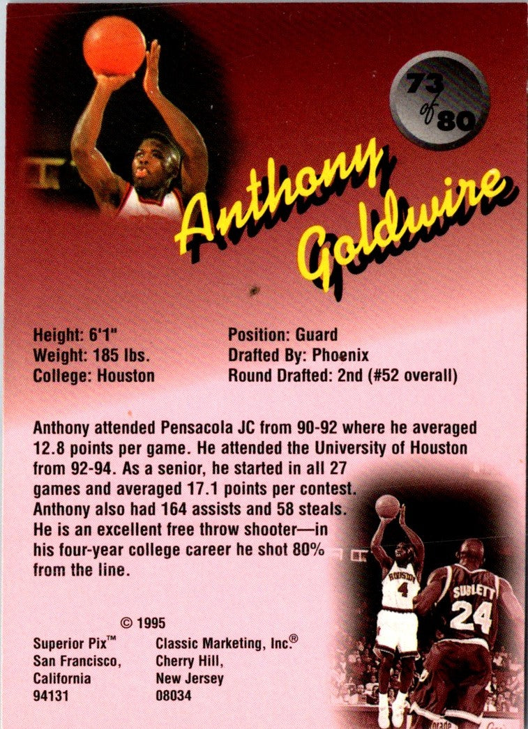 1995 Classic Superior Pix Anthony Goldwire