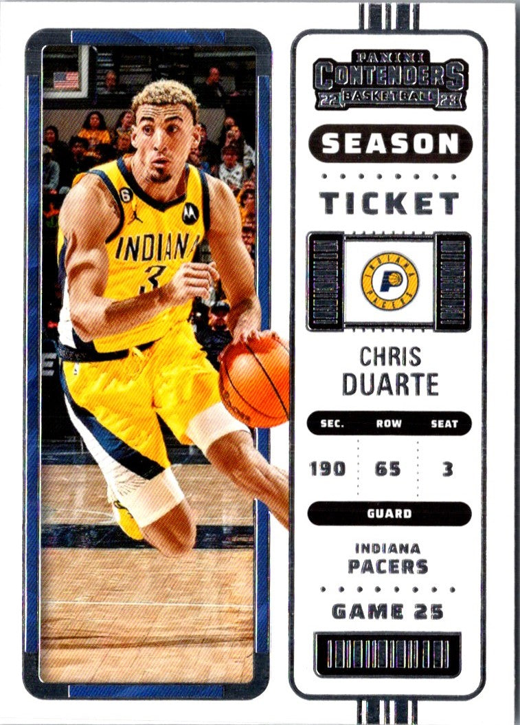 2022 Panini Contenders Season Ticket Chris Duarte