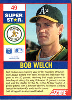 1991 Score 100 Superstars Bob Welch #49
