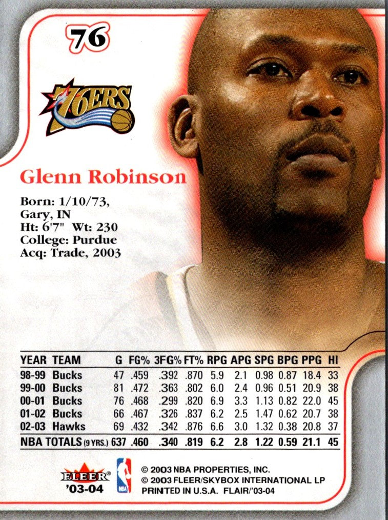 2003 Flair Glenn Robinson