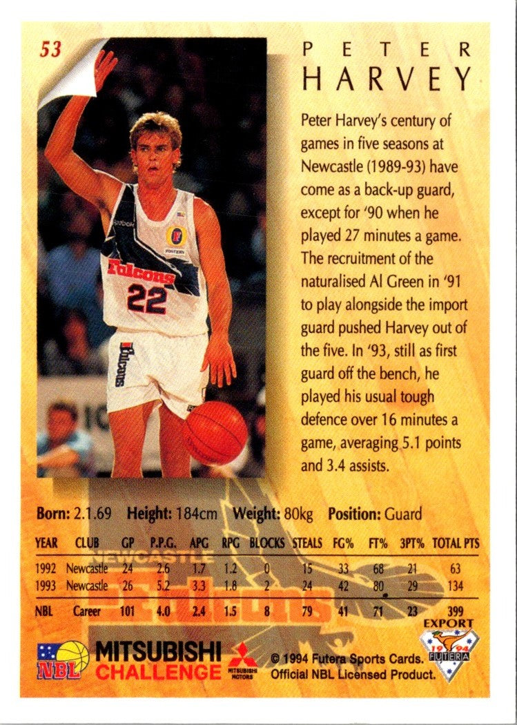 1994 Australian Futera NBL Peter Harvey