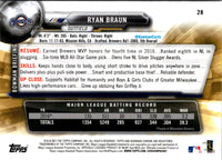 2017 Bowman Chrome Ryan Braun #28