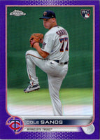2022 Topps Chrome Update Purple Refractor Cole Sands #USC97