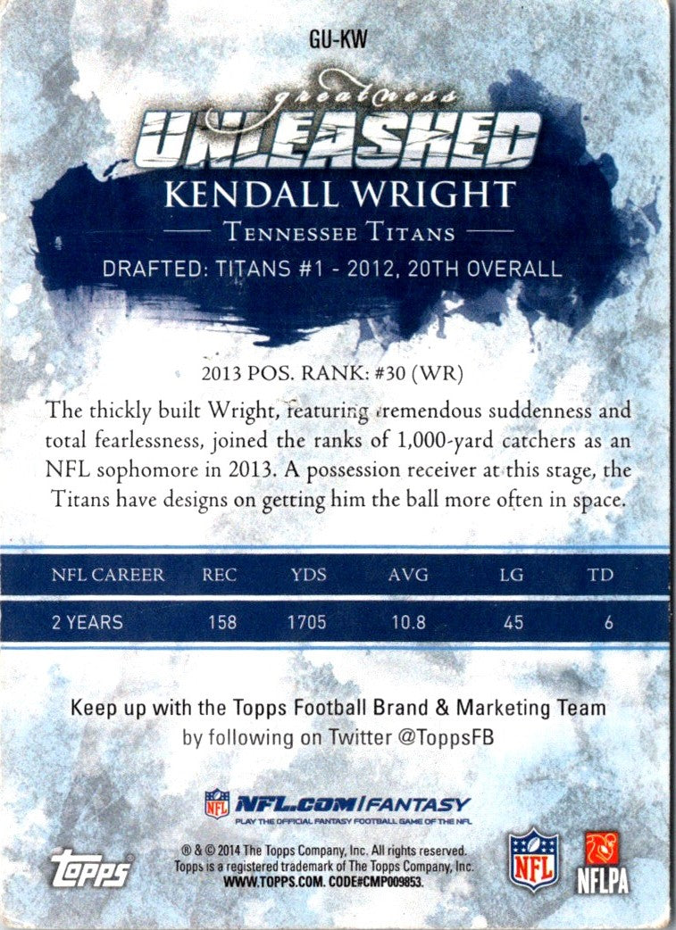 2014 Topps Greatness Unleashed Kendall Wright