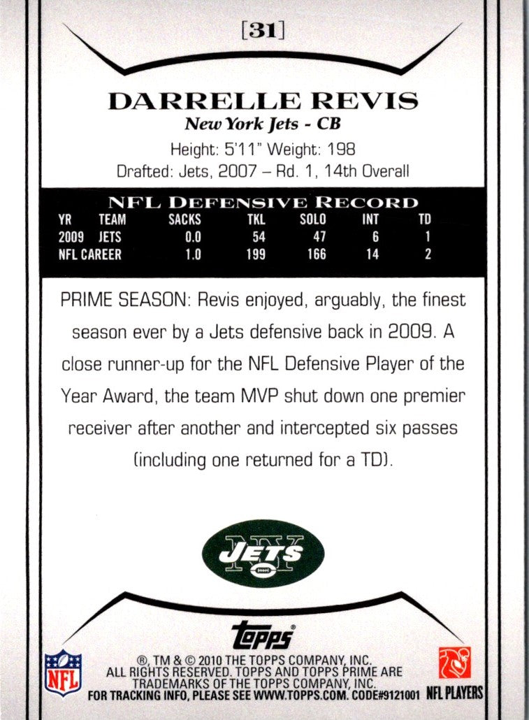 2010 Topps Prime Darrelle Revis