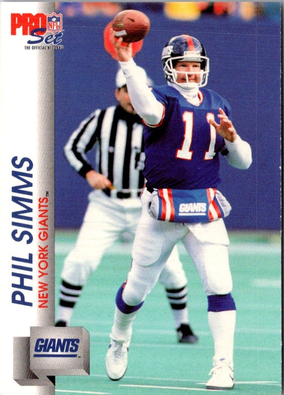 1992 Pro Set Phil Simms #595