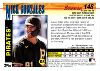 2021 Bowman Heritage Nick Gonzales #148