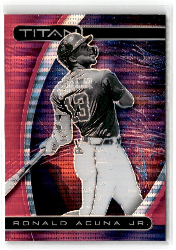 2021 Panini Chronicles Titan Pink Pulsar Ronald Acuna Jr. #2