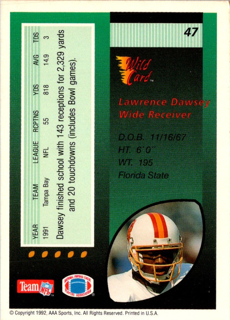 1992 Wild Card Lawrence Dawsey