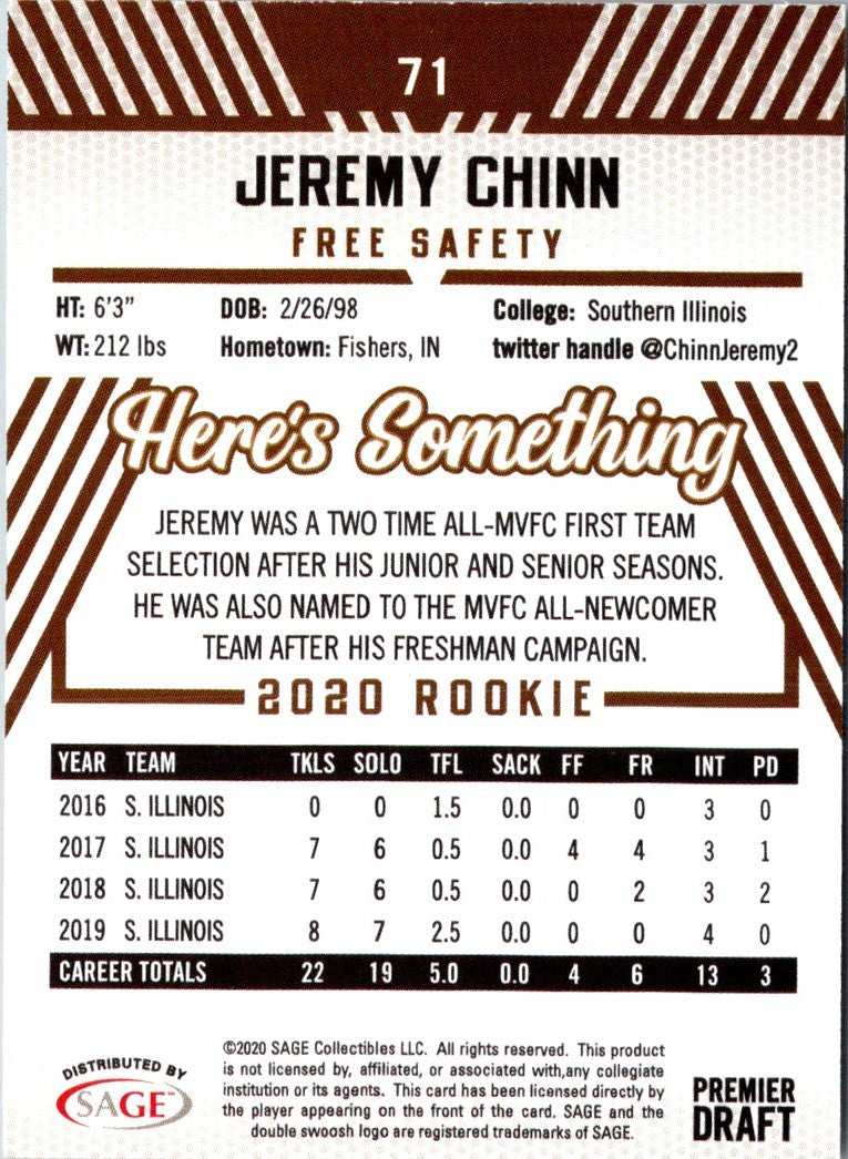 2020 SAGE HIT Jeremy Chinn