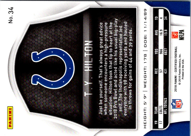 2018 Panini T.Y. Hilton