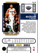 2022 Panini Contenders Season Ticket CJ McCollum