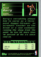 2003 Topps Rookie Matrix Brent Barry #61