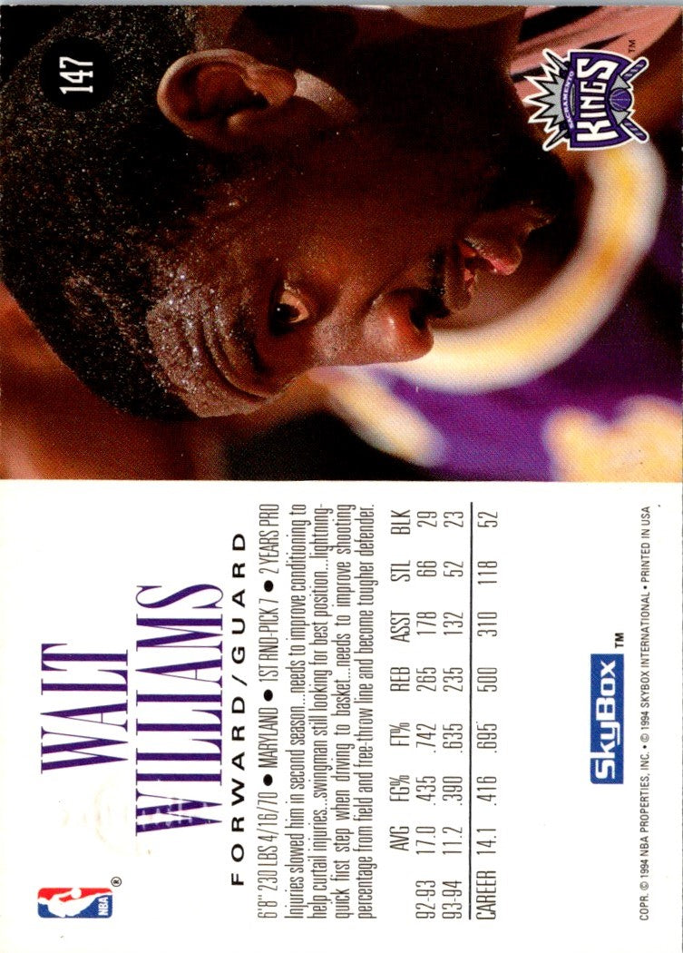 1994 SkyBox Walt Williams