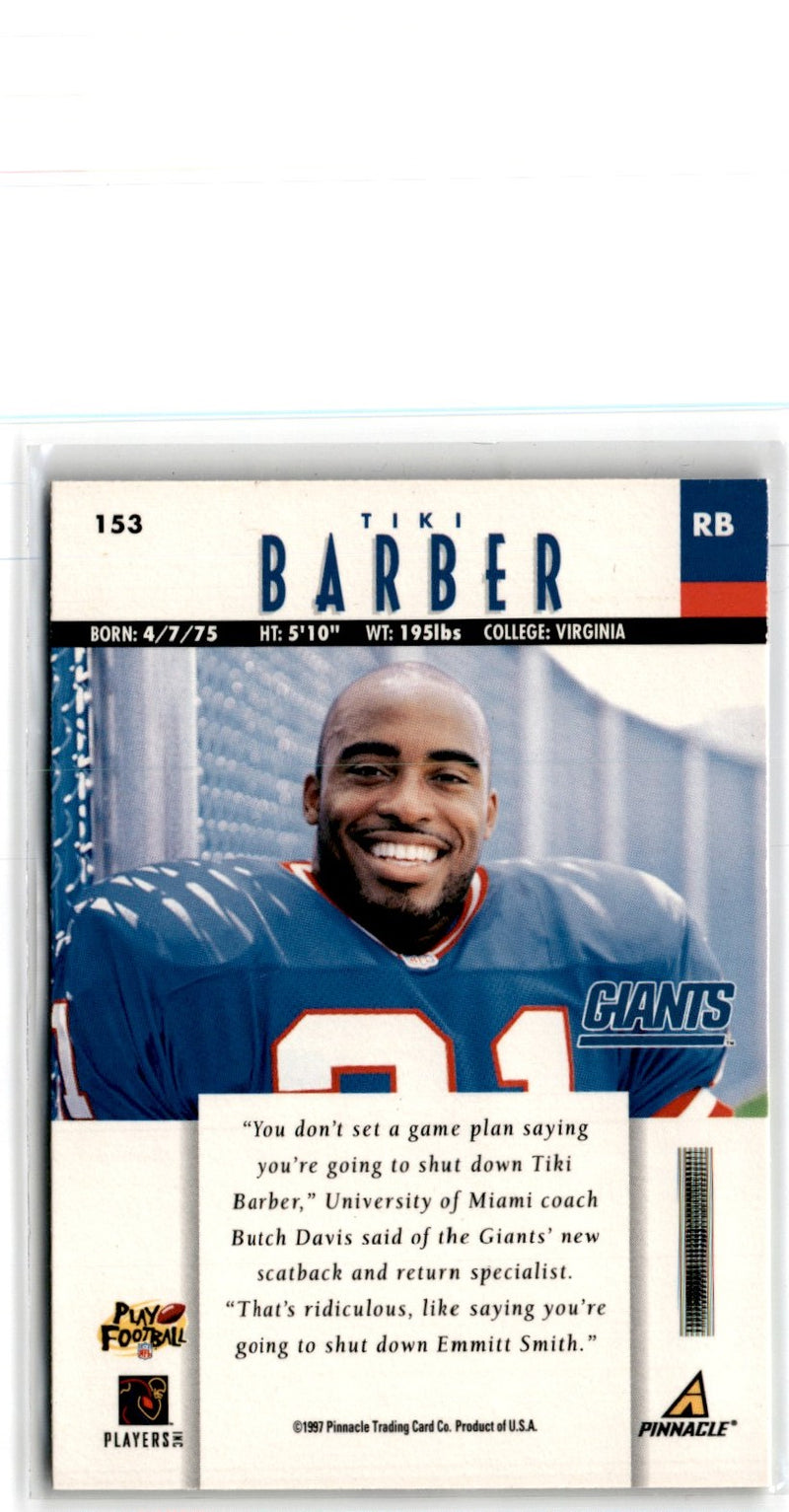 1997 Pinnacle Tiki Barber