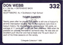 1989 Collegiate Collection Auburn Coke 580 Don Webb