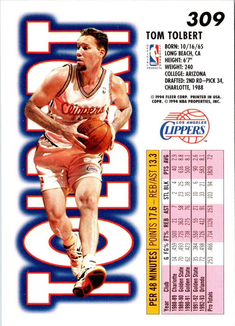 1993 Fleer Tom Tolbert