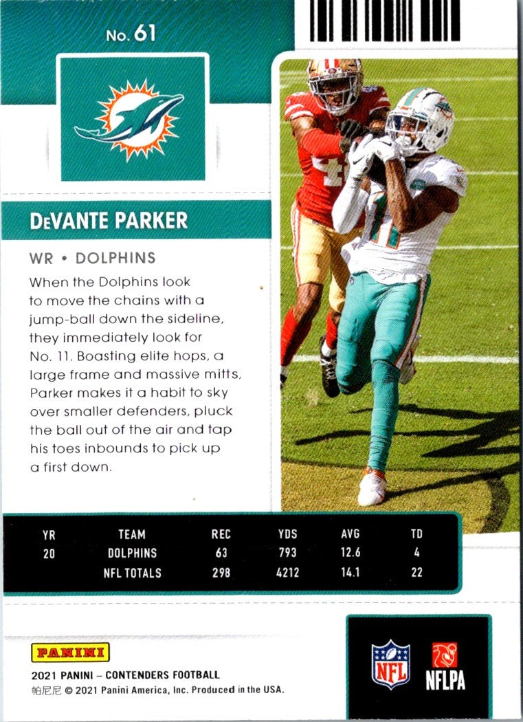 2021 Panini Contenders DeVante Parker