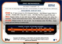 2015 Bowman Chrome Prospects Zac Reininger #BCP243