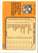 1985 Fleer Team Action Rising to the Occasion (1985 Schedule)