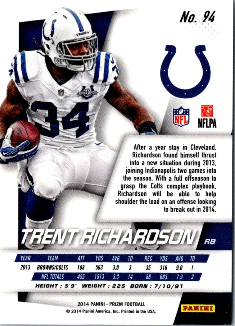 2014 Panini Prizm Trent Richardson