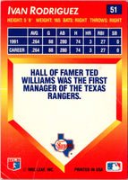 1992 Triple Play Ivan Rodriguez #51