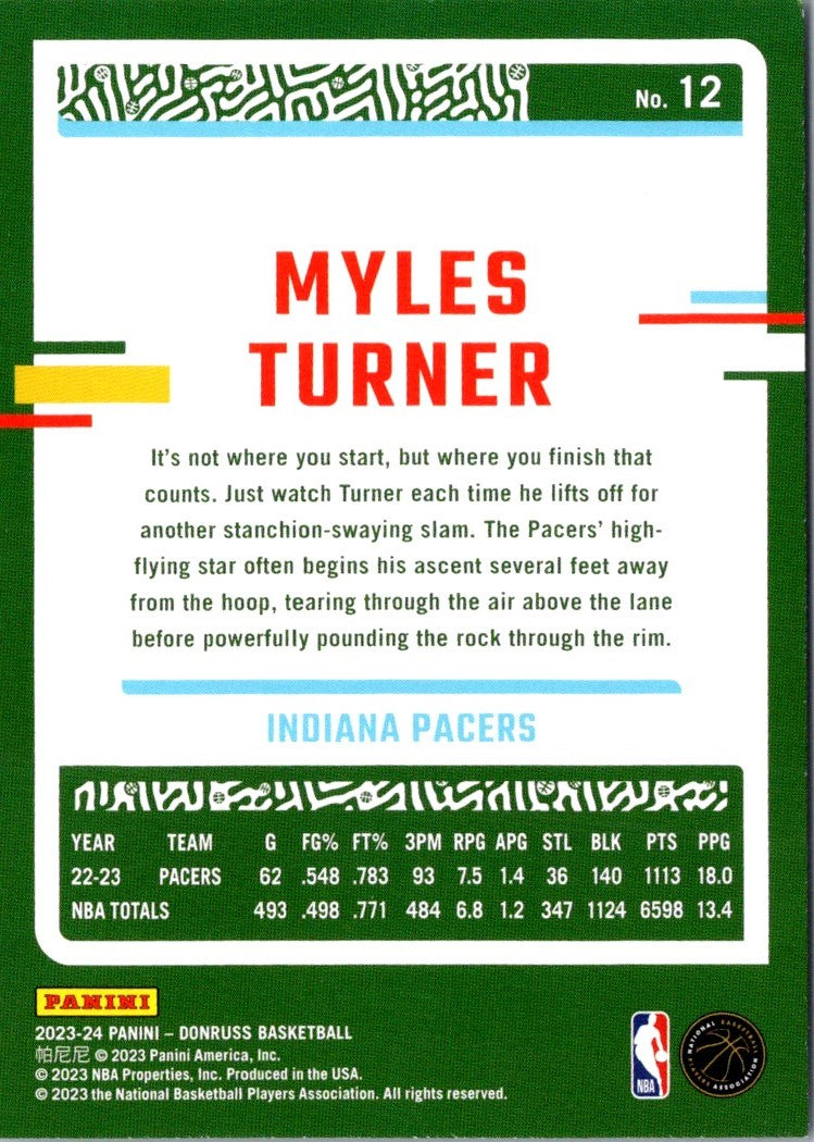 2023 Donruss Myles Turner