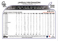 2022 Topps Update Jhoulys Chacin #US40